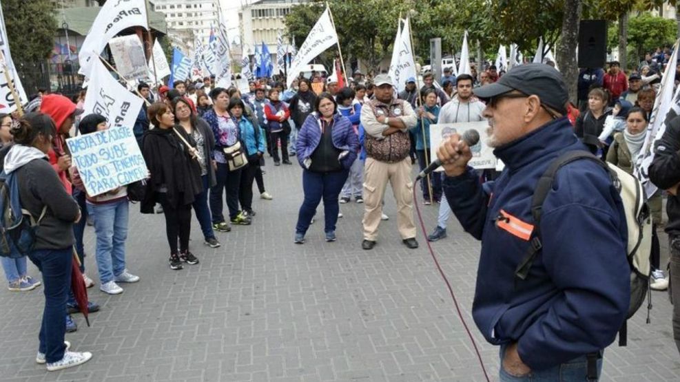 Carlos "Perro" Santillán, en otra protesta en Jujuy.