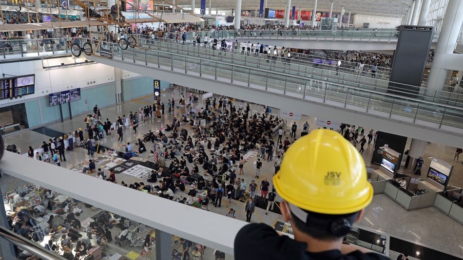 Hong Kong International Airport As Demonstrators Seek Fifth Day of Sit-ins