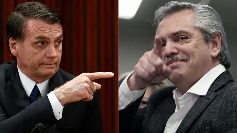 El presidente de Brasil, Jair Bolsonaro, cuestiono mas de una vez al candidato del frente de todos.