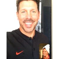 El Cholo Simeone recibió una amorosa sorpresa mientras dirigía a "Aleti"