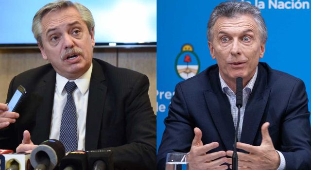 Alberto Fernández y Mauricio Macri.