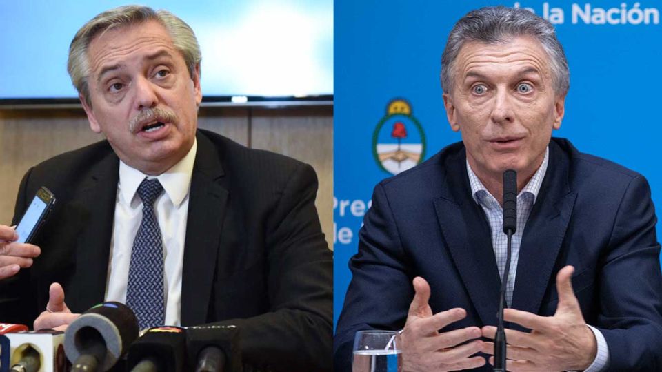 Alberto Fernández y Mauricio Macri.