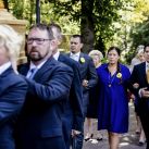 Máxima de Holanda y su familia en el funeral de Cristina