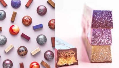 De formas y sabores. Lejos de las presentaciones clásicas, los bombones se la juegan con formas y diseños diferentes. Se trabajan de modo artesanal, como pequeñas obras de arte.