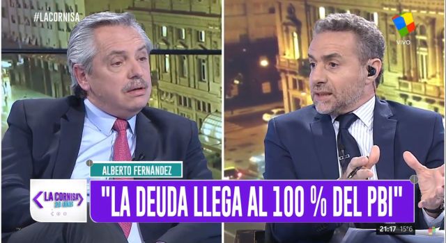 Alberto Fernandez con Majul en La Cornisa
