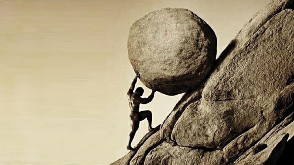 Sísifo: condenado a subir la piedra siempre.