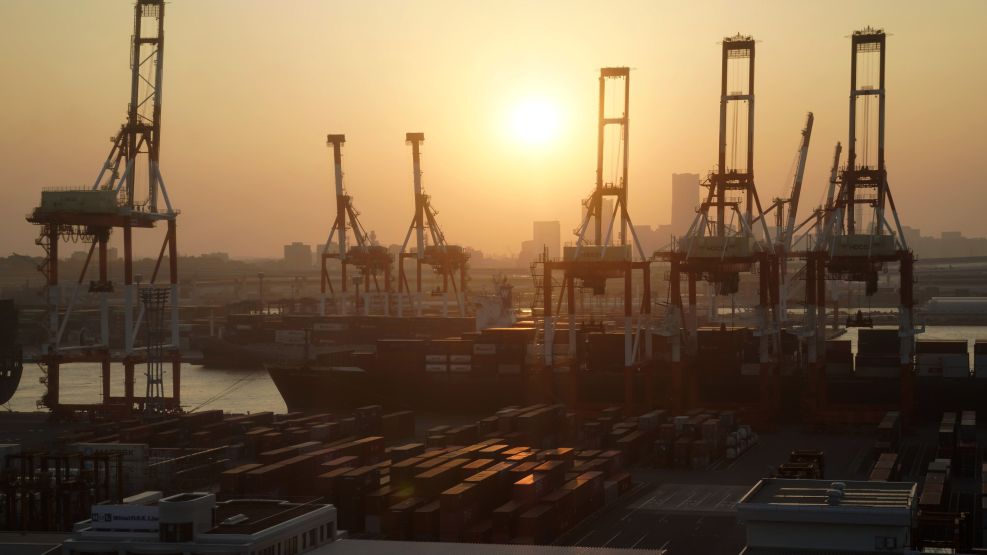 Shipping Activities at Yokohama Port As Japan Exports Decline Again