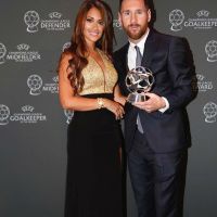 El look de Anto Roccuzzo en el sorteo de la Champions