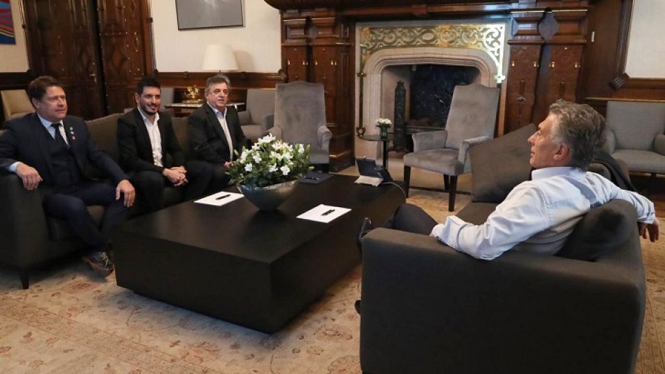 EN LA ROSADA. Negri esta semana en Balcarce 50 con Briner, Ferrer y Macri.