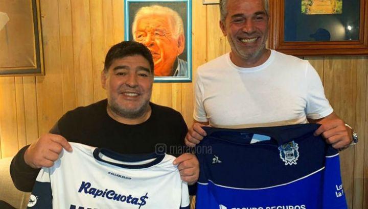 Diego Maradona y Gabriel Pellegrino