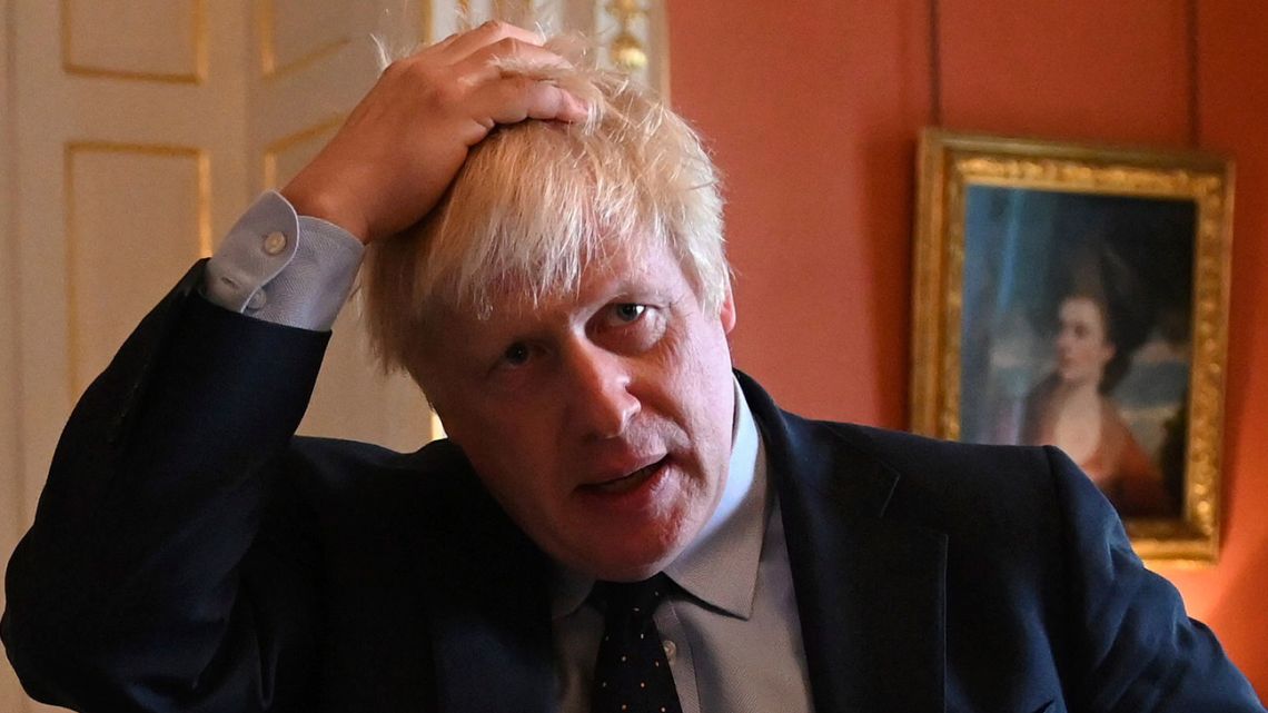 Britain's Prime Minister Boris Johnson speaks with NHS workers during a reception at 10 Downing Street, London, Tuesday, September 3, 2019.