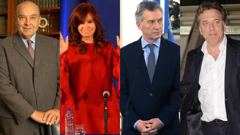 Domingo Cavallo, Cristina Fernández, Mauricio Macri y Nicolás Dujovne.