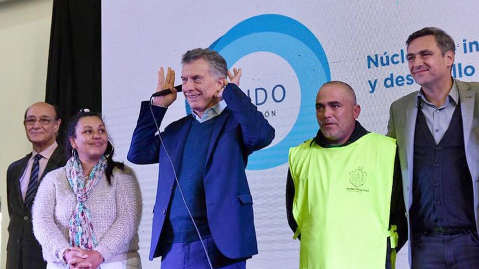 El presidente Mauricio Macri en la provincia de Córdoba.