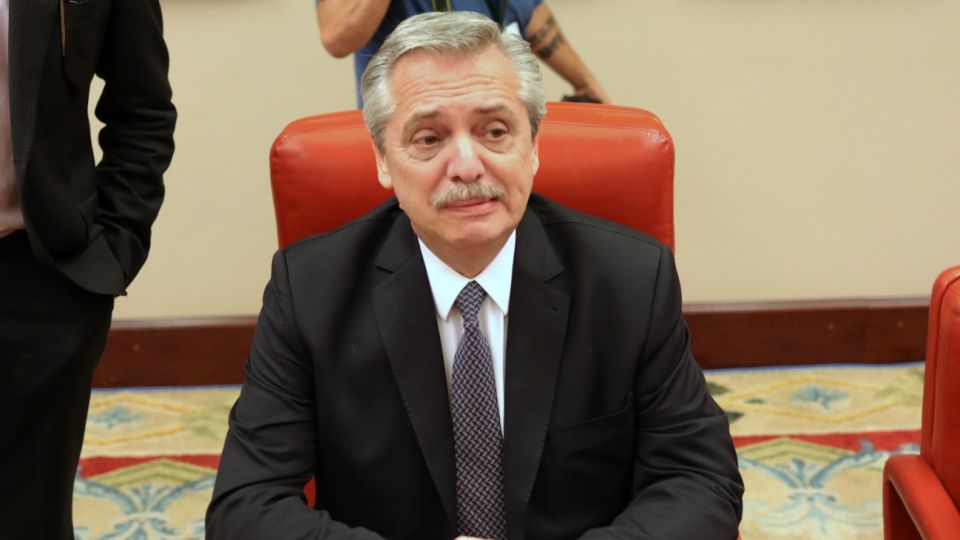 Alberto Fernández habló ante el Congreso de España.