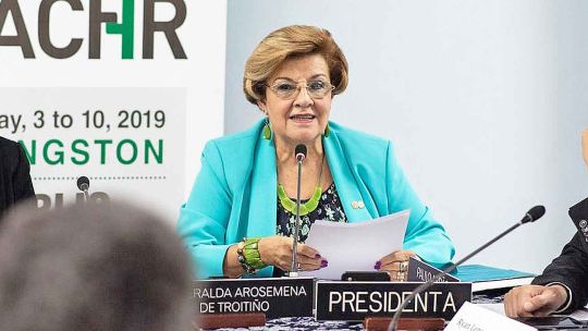 Presidenta. Arosemena describe la labor actual de la CIDH.
