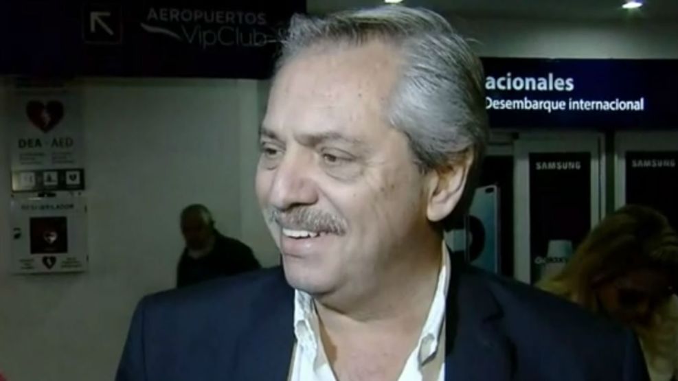 Alberto Fernández, cuando viajó a España.