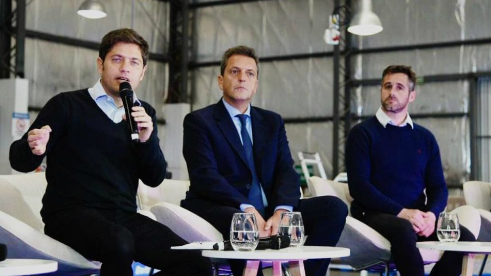 Kicillof, Massa y Achával, en el Parque Industrial de Pilar