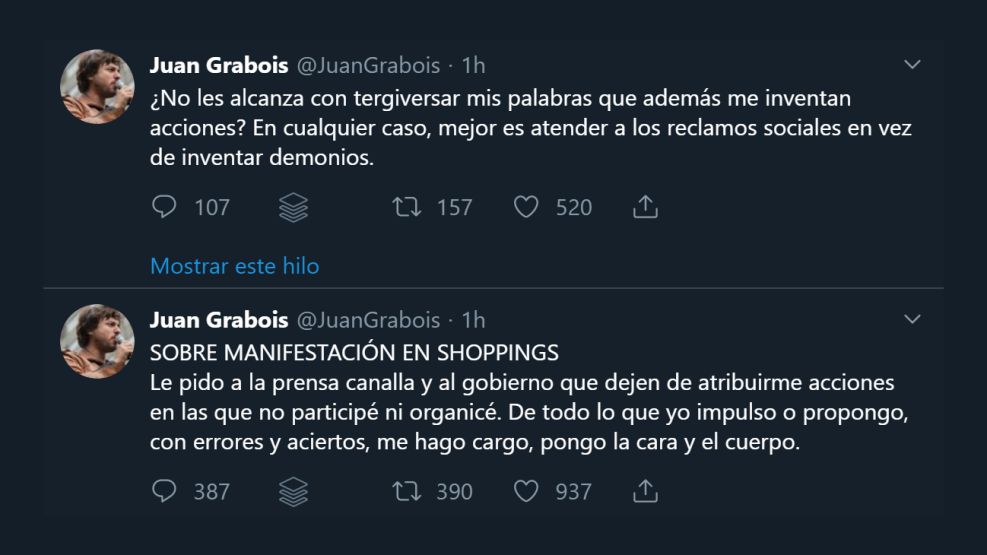 juan grabois protestas shopings