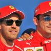 Sebastian Vettel y Charles Leclerc, los pilotos de Ferrari.