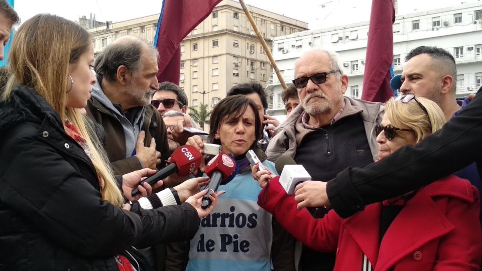 Silvia Saravia, coordinadora nacional del Movimiento Barrios de Pie.