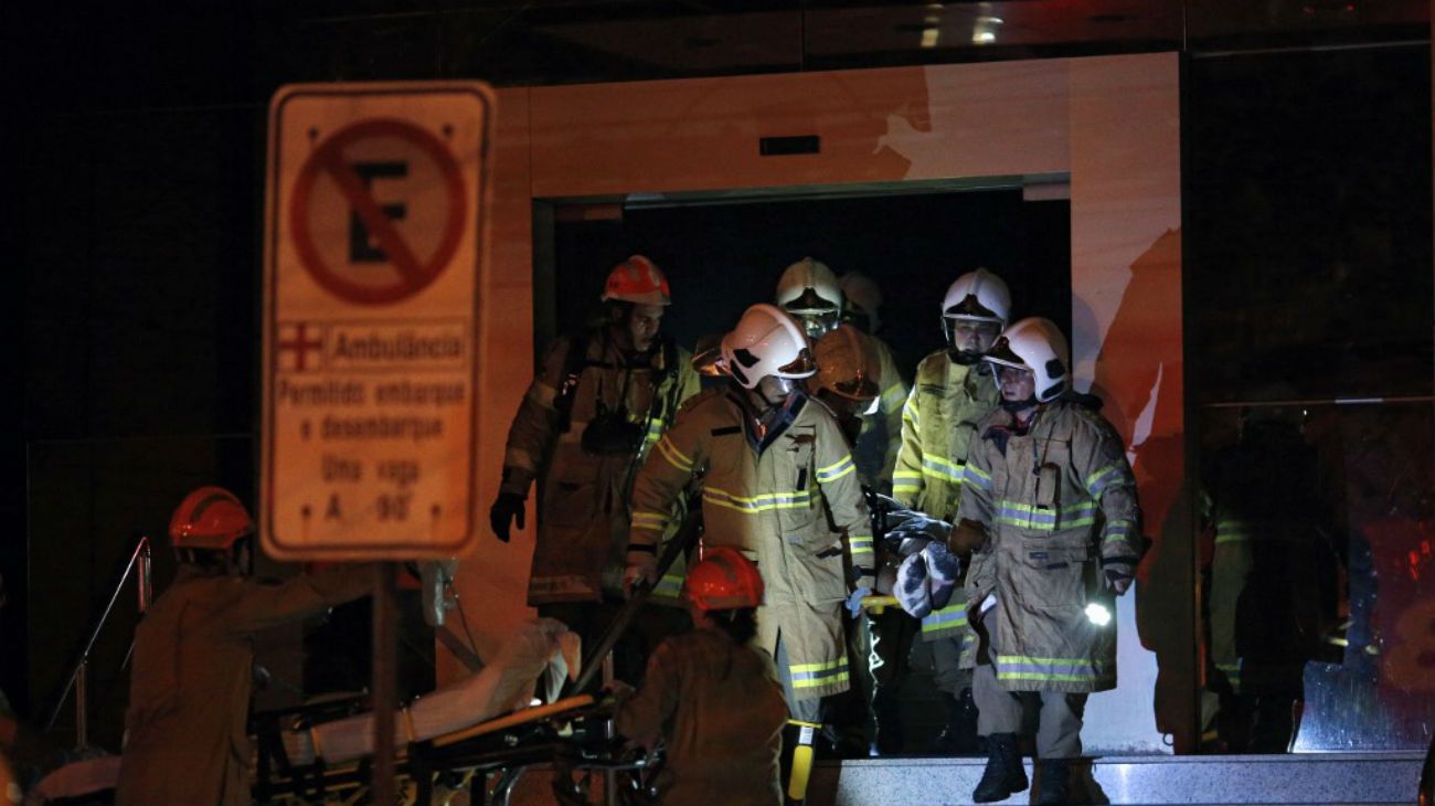 Incendio en un hospital de Brasil. 