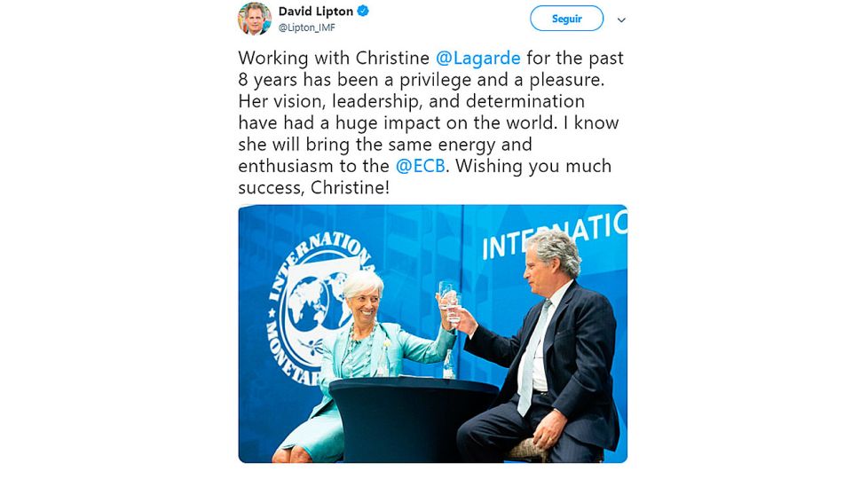 SALIDA Y DUDAS. Lipton saludó a Lagarde. El FT, cauto con AF.