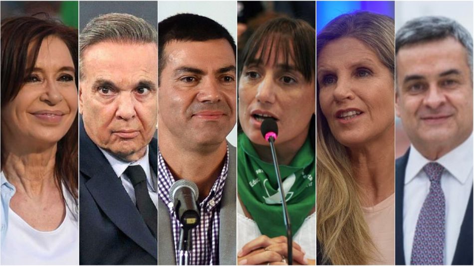Cristina, Pichetto, Urtubey, Del Plá, Rosales y Hotton, los candidatos a vicepresidente.