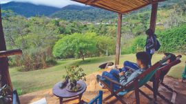El momento del relax y la contemplación frente a la naturaleza.