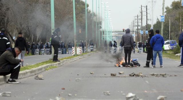 Protesta de la Uocra en Ensenada.