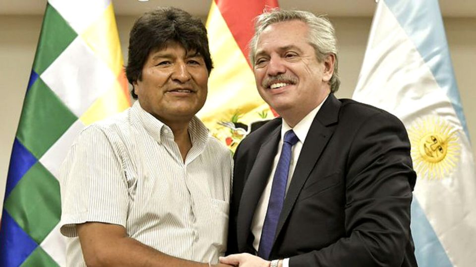 Evo Morales recibió al candidato K en Santa Cruz de la Sierra.