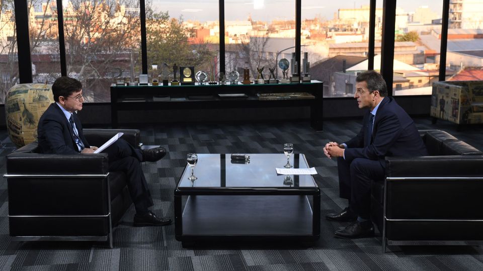 Sergio Massa, en la entrevista con Jorge Fontevecchia.