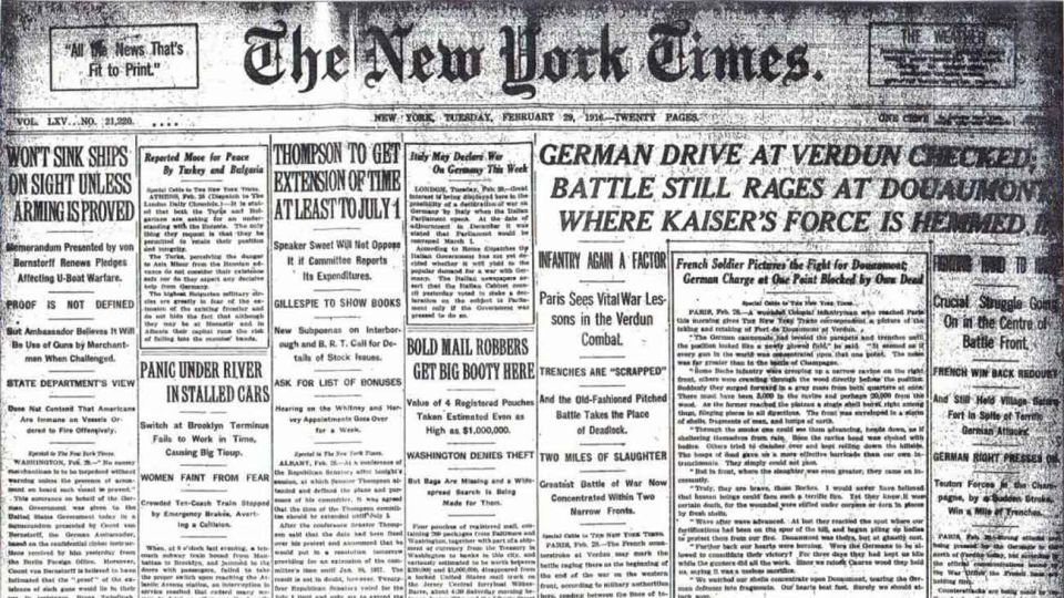 Primera Gruerra. La prensa de 1914/18 aceptó la censura y la manipulación.