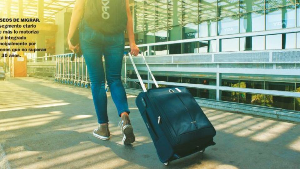 DESEOS DE MIGRAR. El segmento etario que más lo motoriza está integrado principalmente por jóvenes que no superan los 30 años.