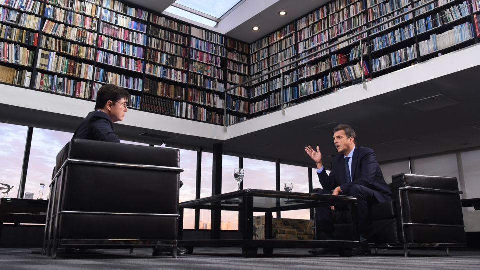 Sergio Massa, en la entrevista con Jorge Fontevecchia.
