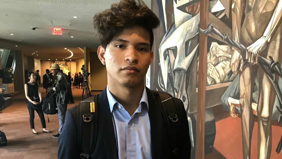 Bruno Rodríguez, uno de los 500 jóvenes activistas reunidos en Nueva York..