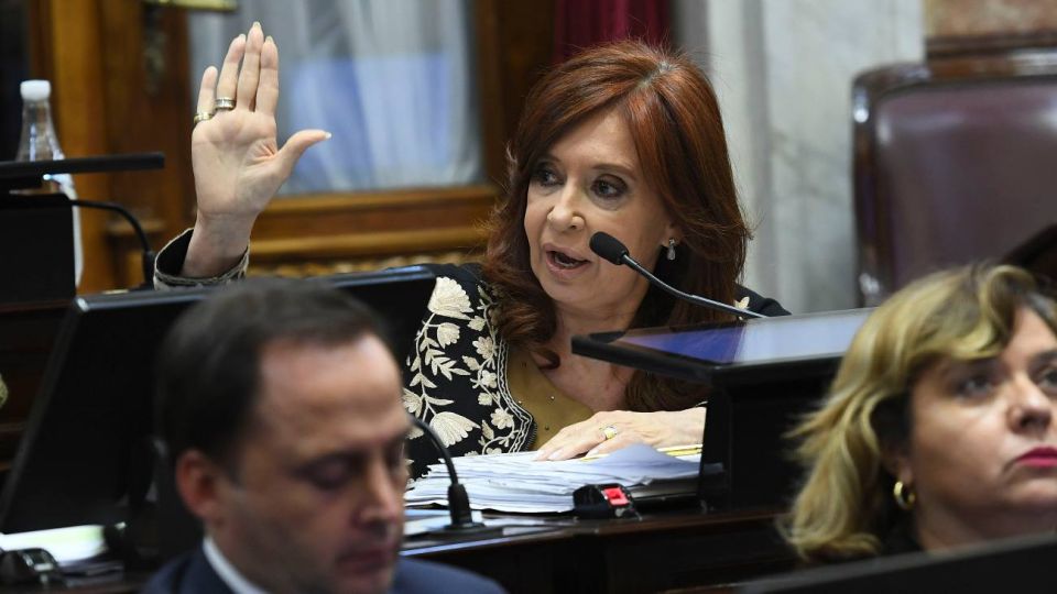 Cristina Kirchner en el Senado.