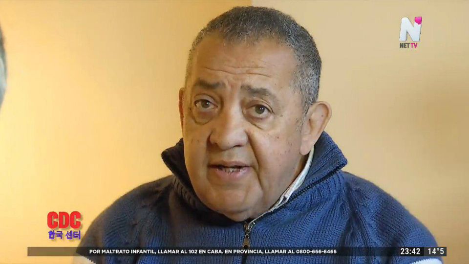 Luis D'Elía durante la entrevista con Ernesto Tenembaun.