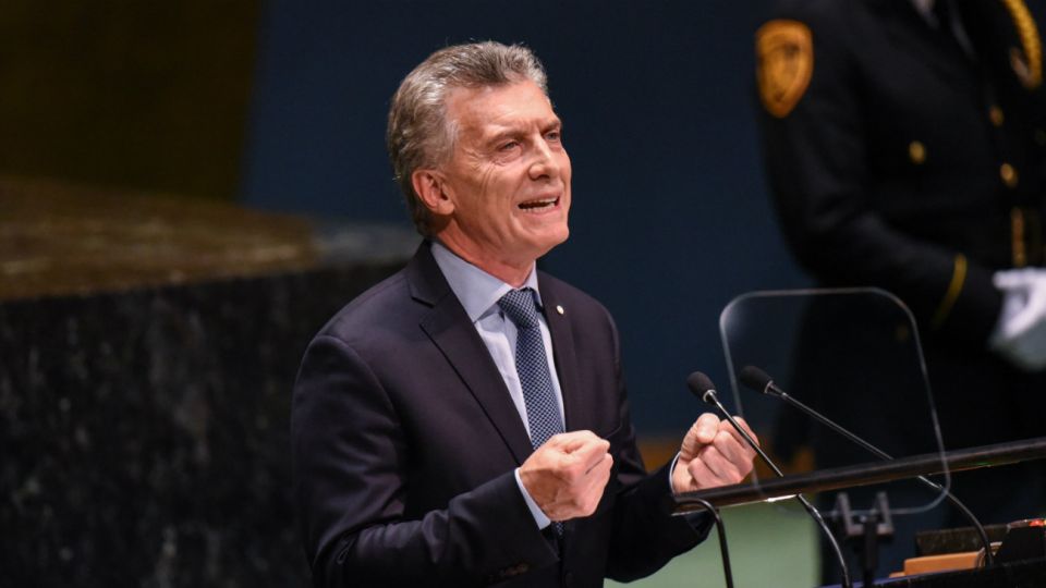 Mauricio Macri en las Naciones Unidas.