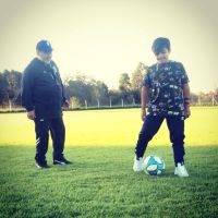 Maradona y Benjamín Agüero