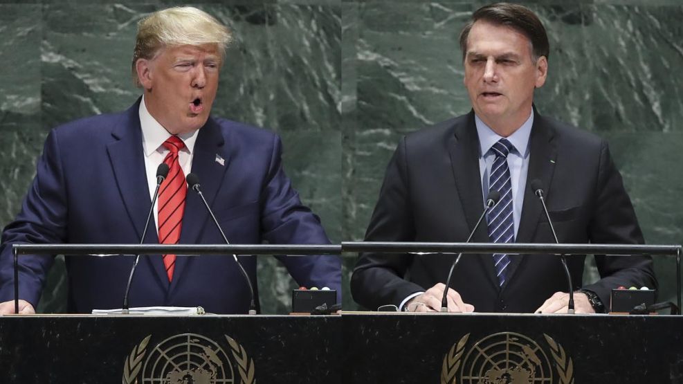 Donald Trump y Jair Bolsonaro en UN 20190925