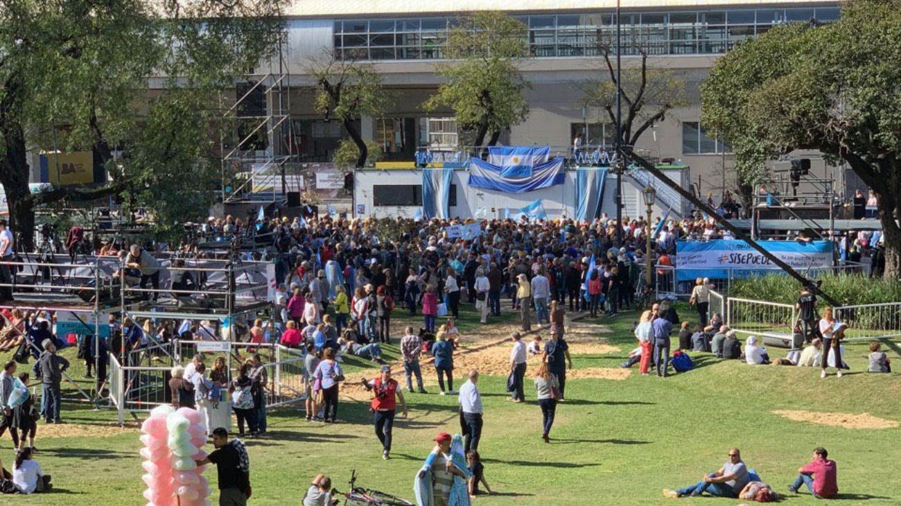 La marcha del 'Sí se puede' en Barracas.