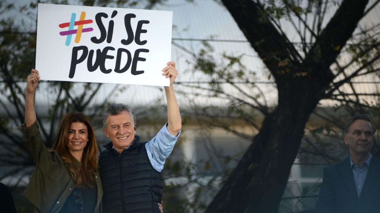Mauricio Macri brindó un discurso desde el palco montado frente a Barrancas de Belgrano.