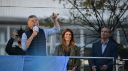 Mauricio Macri brindó un discurso desde el palco montado frente a Barrancas de Belgrano