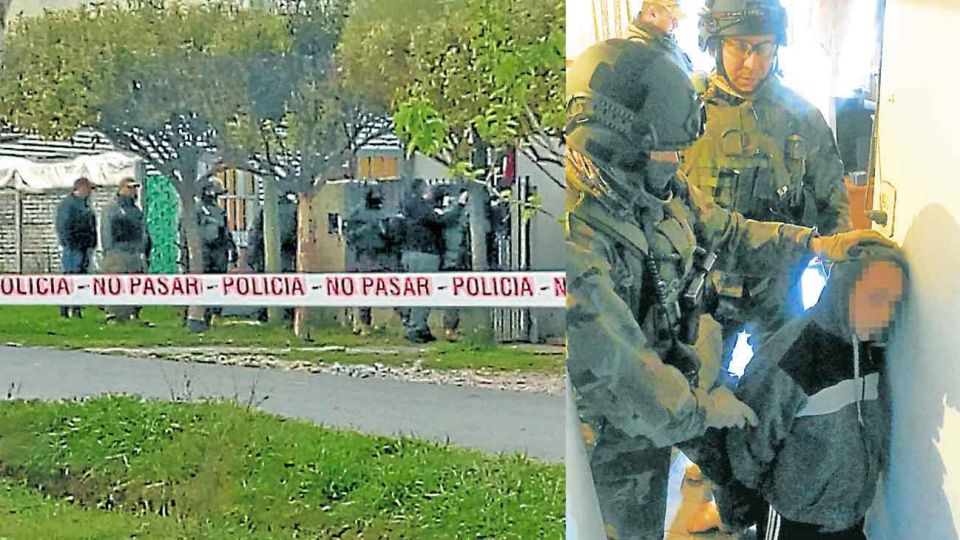 Preso. La detención del hombre y la casa donde todo ocurrió.