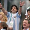 World Cup 2006- Marodona attends the Argentina vs Serbia and Montenegro match