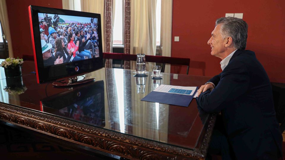 Macri, en la Rosada.