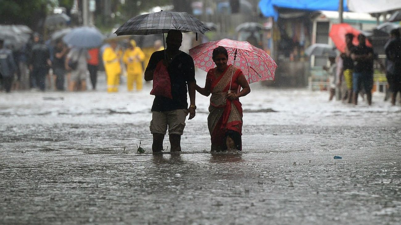 Inundaciones en Bombay.