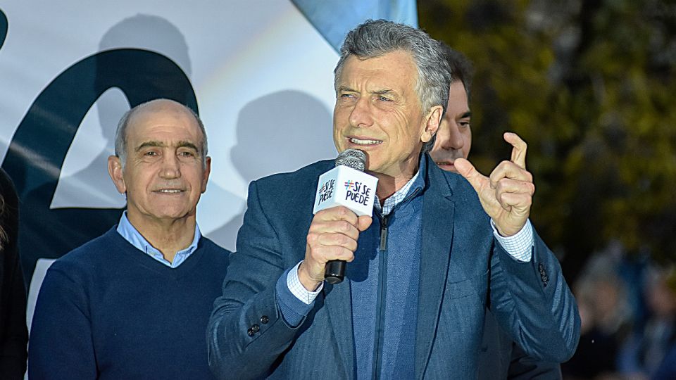 Mauricio Macri de campaña en Bahía Blanca.