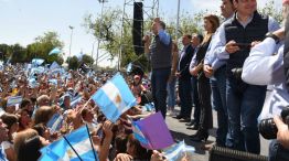 Mauricio Macri encabezó un acto en la ciudad de Mendoza.