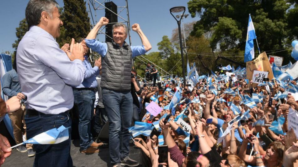 Mauricio Macri encabezó un acto en la ciudad de Mendoza.